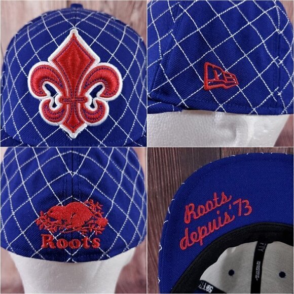 Rare Roots Canada x New Era 59FIFTY depuis 73 Blue Stitched Embroidery Hat 7 1/4 - Picture 9 of 14